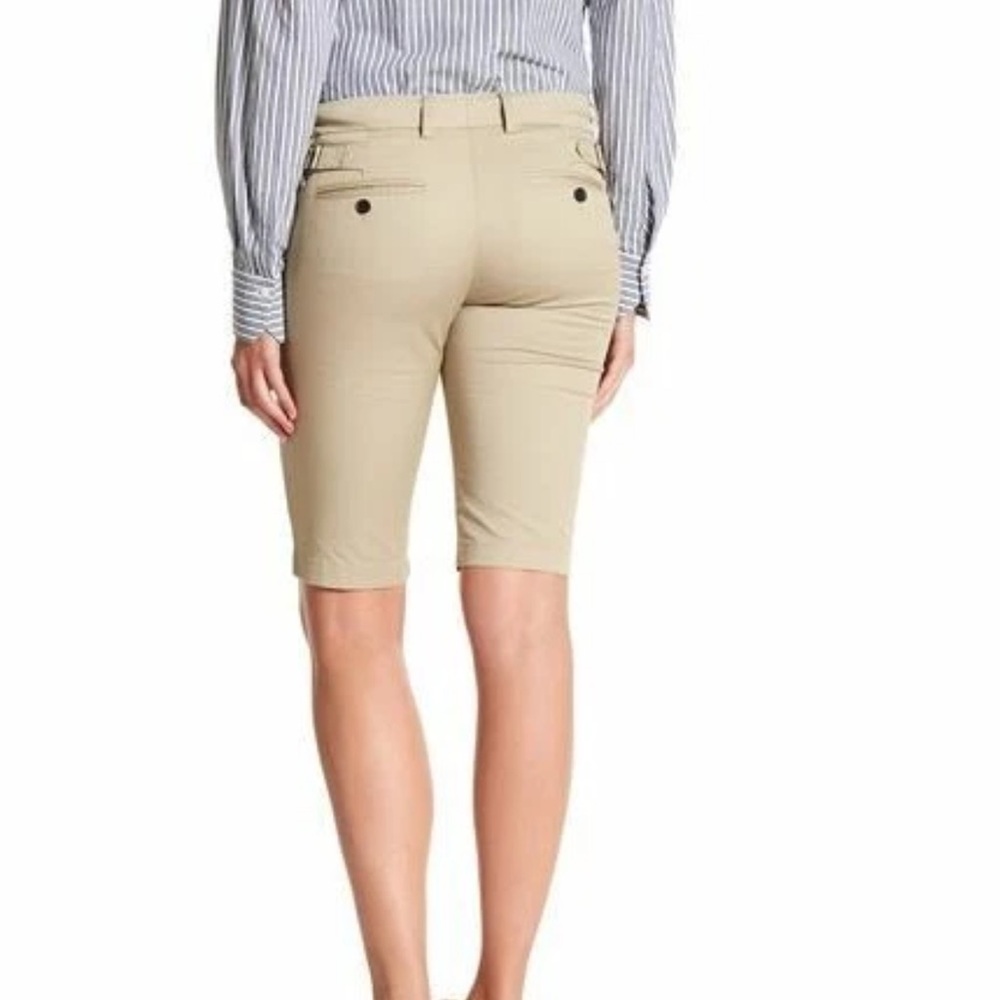 Vince Bermuda Shorts Side Buckle Cotton Size 12 NEW - Picture 6 of 10